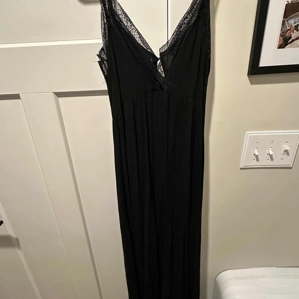 SHEIN Black Maxi Dress with Lace Trim - Picture 6 of 6